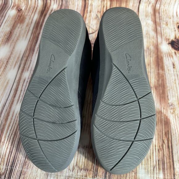 Clarks SILLIAN EMMA Womens Size 9.5 Blue Mesh Suede Sneakers Shoes Oxfords Flats - Picture 8 of 10